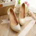 Women's Shoes Heel Heels / Platform Heels Wedding / Dress / Casual Black / Blue / Red / Silver / Gold