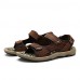 Men's Shoes Outdoor / Work & Duty / Casual Leather Sandals Black / Brown / Yellow  