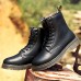 Shoes Outdoor / Office  Career / Casual Leather Boots Black  