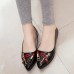 Women's Shoes Patent Leather Flat Heel Pointed Toe Flats Casual Black/White