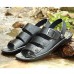 Men's Shoes Outdoor / Office & Career / Athletic / Dress / Casual Leather Sandals Black / Brown / White  