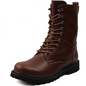 Shoes Outdoor / Athletic / Casual Leather Boots Black / Brown  