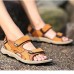 Men's Shoes Outdoor / Office & Career / Athletic / Dress / Casual Nappa Leather Sandals Black / Brown / Taupe  