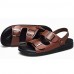 Men's Shoes Outdoor / Office & Career / Work & Duty / Athletic / Casual Nappa Leather Sandals Black / Brown / White  