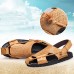 Men's Shoes Outdoor / Office & Career / Athletic / Dress /Casual Nappa Leather Sandals Big Size Black / Brown  