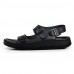 Men's Shoes Outdoor / Casual Leather Sandals / Slip-on Black / Brown / White  