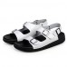 Men's Shoes Outdoor / Casual Leather Sandals / Slip-on Black / Brown / White  