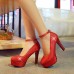 Women's Spring / Summer / Fall Heels Leatherette Office & Career / Dress / Casual Stiletto Heel Others Blue / Pink / Red / Silver / Gold