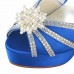 Women's Summer Heels Satin Wedding Stiletto Heel Pearl Black / Blue / Yellow / Pink / Purple / Red / Ivory / White / Silver / Champagne
