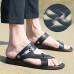 Men's Shoes Outdoor / Office & Career / Work & Duty / Athletic / Dress / Casual Nappa Leather Sandals Black / White  