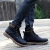 Shoes Leather Office  Career / Casual Boots Office  Career / Casual Flat Heel Lace-up Black / Brown  