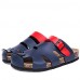 Men's Shoes Outdoor / Party & Evening / Athletic / Dress / Casual Leather Slippers Blue  