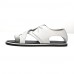   Men's Shoes Casual Leatherette Sandals Black / White  