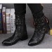 Shoes Casual Leather Boots Black  