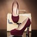 Women's Heels Fall Platform Suede Casual Chunky Heel Others Black / Burgundy Others