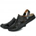 Men's Shoes Outdoor / Office & Career / Athletic / Dress / Casual Nappa Leather Sandals Black / Brown  