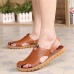 Men's Shoes Outdoor / Office & Career / Athletic / Dress / Casual Leather Sandals Brown  