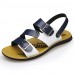 Men's Shoes Outdoor / Office & Career / Athletic / Dress / Casual Leather Sandals Blue / Brown  