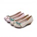 Women's Spring / Summer / Fall Round Toe Leatherette Casual Low Heel Pink / Beige
