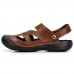 Men's Shoes Leather Casual Sandals Casual Brown / Khaki  