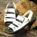 Men's Shoes Outdoor / Office & Career / Athletic / Dress / Casual Leather Sandals Black / Brown / White  