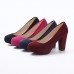 Women's Spring / Summer Heels Suede Dress Chunky Heel Others Black / Blue / Pink / Red