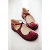 Women's Shoes Leatherette Flat Heel Mary Flats Dress / Casual Black / Beige / Burgundy / Khaki