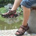 Men's Shoes Outdoor / Office & Career / Athletic / Dress / Casual Leather Sandals / Flip-Flops Big Size Taupe  