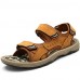 Men's Shoes Outdoor / Office & Career / Athletic / Dress / Casual Nappa Leather Sandals Black / Brown / Taupe  