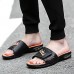 Men's Slippers Casual/Beach/Home Fashion Microfibre Leather Slip-on Shoes Slide Sandals 39-44  