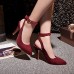 Women's Shoes Heel Heels / Pointed Toe Heels Office & Career / Dress / Casual Black / Blue / Burgundy