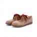 Women's Shoes Low Heel Heels / Round Toe Heels Dress / Casual Red / Gray / Almond