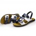 Men's Shoes Outdoor / Office & Career / Athletic / Dress / Casual Leather Sandals Blue / Brown  