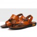 Men's Shoes Outdoor / Athletic / Casual Nappa Leather Sandals Black / Brown  