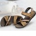Men's Shoes Outdoor / Office & Career / Athletic / Casual Nappa Leather Sandals Big Size Black / Brown  