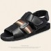 Men's Shoes Outdoor / Office & Career / Athletic / Dress /Casual Nappa Leather Sandals Big Size Black / Brown  