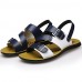 Men's Shoes Outdoor / Office & Career / Athletic / Dress / Casual Leather Sandals Blue / Brown  