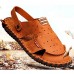 Men's Shoes Outdoor / Office & Career / Athletic / Dress / Casual Nappa Leather Sandals / Flip-Flops Brown  