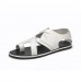   Men's Shoes Casual Leatherette Sandals Black / White  