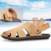 Men's Shoes Outdoor / Office & Career / Athletic / Dress / Casual Nappa Leather Sandals Big Size Black / Brown  