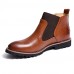 Shoes Leather Office  Career / Casual Boots Office  Career / Casual Low Heel Split Joint Black / Brown / Burgundy  