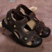 Men's Shoes Outdoor / Casual Nappa Leather / Fabric Sandals Brown / Yellow / Khaki  