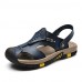 Men's Genuine Leather Slippers Outdoor Flip-Flops Comfortable Sandals  