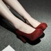 Women's Spring / Summer Heels Suede Dress Chunky Heel Others Black / Blue / Pink / Red