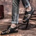 Men's Shoes Outdoor / Office & Career / Athletic / Dress /Casual Nappa Leather Sandals Big Size Black / Brown  