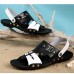 Men's Shoes Outdoor / Office & Career / Athletic / Dress / Casual Nappa Leather Sandals Black  