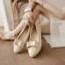Women's Spring / Summer / Fall / Winter Pointed Toe Leatherette Outdoor / Office & Career / Dress / Casual Flat Heel Black / Pink / White