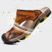 Men's Shoes Outdoor / Office & Career / Athletic / Dress / Casual Nappa Leather Sandals Brown  