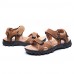 Men's Shoes Outdoor / Office & Career /Work & Duty / Athletic / Dress / Casual Nappa Leather Sandals Black/Brown  