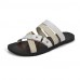   Men's Shoes Casual Leatherette Sandals Black / White  